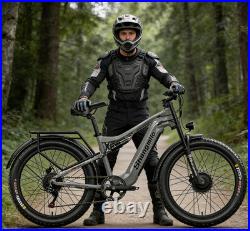 26Fat Tire Electric Bike 48V 17.5Ah Dual Motor Mountain E-Bike Hydraulic Brakes