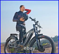 26Fat Tire Electric Bike 48V 17.5Ah Dual Motor Mountain E-Bike Hydraulic Brakes