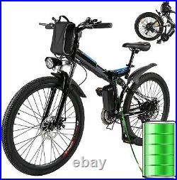 26Folding Electric Bikes for Adult 250W Electric Mountain Bike Commuter Bicycle
