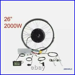 26INCH Electric Bicycle EBike Conversion Kit Rear Wheel Motor Hub 2000W 48V