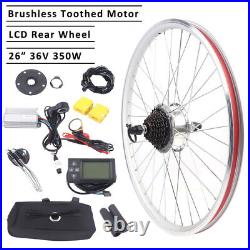 26Inch 36V Electric Bicycle Motor Conversion Kit E-Bike Rear Wheel Motor Hub NEW