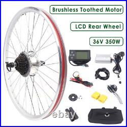 26/28 Electric Bicycle Ebike Conversion Kit Rear Wheel Hub LCD Motor 350/250W