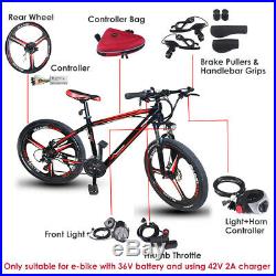 26''36V 300W Rear Wheel Electric Bicycle Hub Motor E-Bike Cycling Conversion Kit
