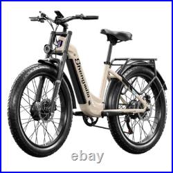 26 Dual Motor Electric Mountain Bike 48V 17.5Ah Fat Tire All-Terrain E-Bike UK