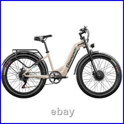 26 Dual Motor Electric Mountain Bike 48V 17.5Ah Fat Tire All-Terrain E-Bike UK
