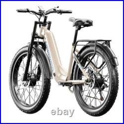 26 Dual Motor Electric Mountain Bike 48V 17.5Ah Fat Tire All-Terrain E-Bike UK