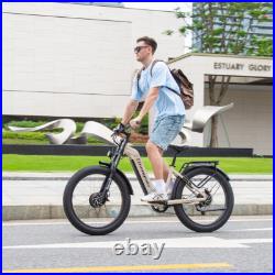 26 Dual Motor Electric Mountain Bike 48V 17.5Ah Fat Tire All-Terrain E-Bike UK