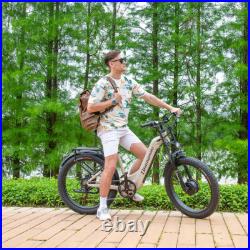 26 Dual Motor Electric Mountain Bike 48V 17.5Ah Fat Tire All-Terrain E-Bike UK