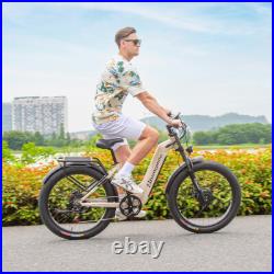 26 Dual Motor Electric Mountain Bike 48V 17.5Ah Fat Tire All-Terrain E-Bike UK