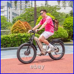 26 Dual Motor Electric Mountain Bike 48V 17.5Ah Fat Tire All-Terrain E-Bike UK