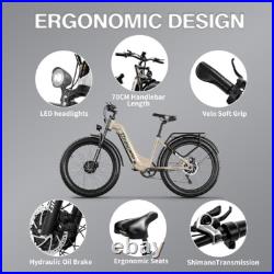 26 Dual Motor Electric Mountain Bike 48V 17.5Ah Fat Tire All-Terrain E-Bike UK