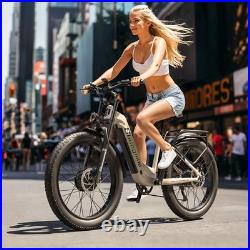 26 Dual Motor Electric Mountain Bike 48V 17.5Ah Fat Tire E-Bike Off-Road UK New 26 Dual Motor Electric Mountain Bike 48V 17.5Ah Fat Tire E-Bike Off-Road UK New