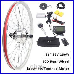 26 E-Bike Hub Motor Conversion Kit 36V 250W Fit Electric Bicycle Rear Wheel EU