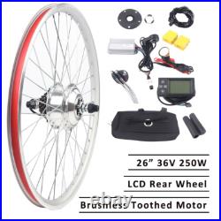26 E-Bike Hub Motor Conversion Kit 36V 250W For Electric Bicycle Rear Wheel EU
