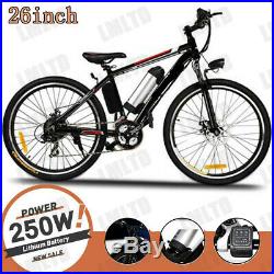 26'' Ebike Electric Bike 36V 250W Motor Electric Bicycle Mountain E-Bike 35km/h