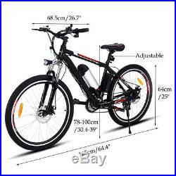 26'' Ebike Electric Bike 36V 250W Motor Electric Bicycle Mountain E-Bike 35km/h
