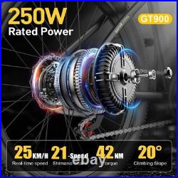 26 Electric Bike for Adults, 250W 36V 13Ah, 21 Speed E-Mountain Bike UK Legal