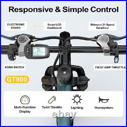 26 Electric Bike for Adults, 250W 36V 13Ah, 21 Speed E-Mountain Bike UK Legal