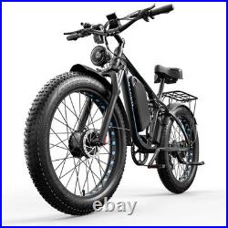 26 Electric Bike for Adults 52V 23Ah Battery Dual Motor E-Bike Mountain Bicycle