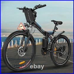 26'' Electric Bikes Mountain Bike Folding Ebike 250W E-City Bicycle Unisex 36V A