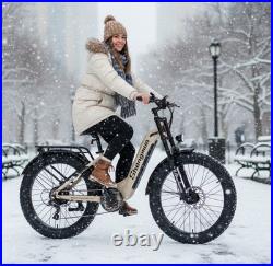 26 Electric Mountain Bike Dual Motor 48V Fat Tire E-Bike Oil Brakes New Brand