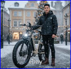 26 Electric Mountain Bike Dual Motor 48V Fat Tire E-Bike Oil Brakes New Brand