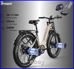 26 Electric Mountain Bike Dual Motor 48V Fat Tire E-Bike Oil Brakes New Brand