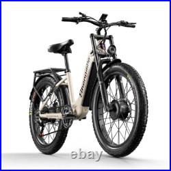 26 Electric Mountain Bike Dual Motor 48V Fat Tire E-Bike Oil Brakes New Brand