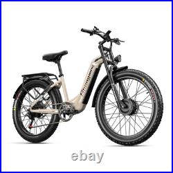 26 Electric Mountain Bike Dual Motor 48V Fat Tire E-Bike Oil Brakes New Brand