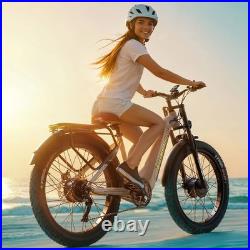 26 Fat Tire E-Bike Dual Motor Electric Trekking Bike 48V 17.5Ah Off-Road MTB UK