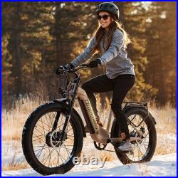 26 Fat Tire E-Bike Dual Motor Electric Trekking Bike 48V 17.5Ah Off-Road MTB UK