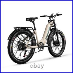26 Fat Tire E-Bike Dual Motor Electric Trekking Bike 48V 17.5Ah Off-Road MTB UK