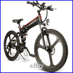 26 INCH Folding Electric Bike 48V 350W Motor Electric Bicycle Mountain E-Bike EU