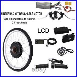 26 Inch Electric Bicycle Rear Wheel Conversion Kit E-bike LCD Hub Motor 36V 500W