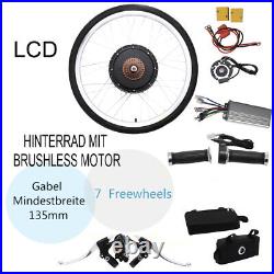 26 Inch Electric Bicycle Rear Wheel Conversion Kit E-bike LCD Hub Motor 36V 500W