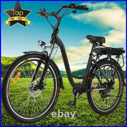 26 in Electric Bike City E-bike Bicycle Ebike Cruiser Cycling 12.5Ah Battery DHL