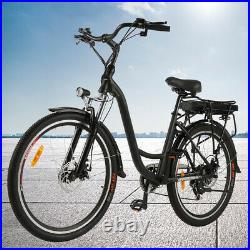 26 in Electric Bike City E-bike Bicycle Ebike Cruiser Cycling 12.5Ah Battery DHL