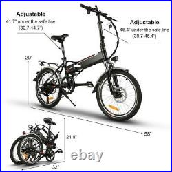 26 inch Electric Bike for Adult, Foldable Electric Commuter Bicycle 350W Motor UK