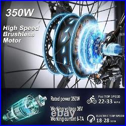 26in Electric Bikes Mountain Bike Folding Ebike E-Citybike Bicycle 350W 21 Speed