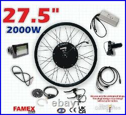27.5 Electric Bicycle Conversion Kit E Bike Rear Wheel Motor Hub 2000W 48V UK