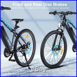 27.5'' Electric Bicycle Dual Disc Brakes 250W Motor Shimano 21-Speed Gear E-Bike