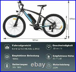 27.5 Electric Bikes Electric Mountain Bike E-Bike City Bicycle 10Ah Li-ion Bike