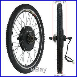 28 1000W Rear Wheel Electric Bicycle Conversion Kit Speed Hub Motor LCD Meter