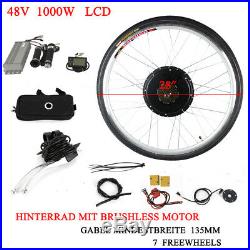 28 48V Electric Bicycle E-bike Conversion Kit 1000W Rear Wheel Rear Motor SALE