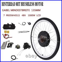 28 Electric Bicycle Motor Conversion Kit 48V 1000W Rear Wheel E Bike with LCD