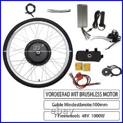 28 Inch 48V E-Bike Electric Bicycle Front Wheel Hub Motor Conversion Kit