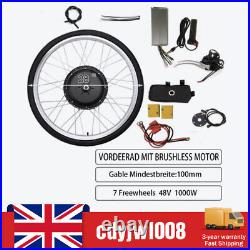 28 Inch 48V E-Bike Electric Bicycle Front Wheel Hub Motor Conversion Kit NEW UK