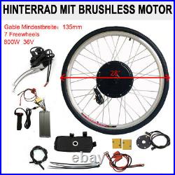 28 inch 36V 800W Electric Bicycle Motor Conversion Kit E Bike 28 Rear Wheel Hub