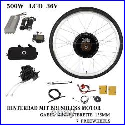 28 inch LCD Rear Electric E-Bike Wheel Conversion Kit 500W 36V E-bike Motor Kit