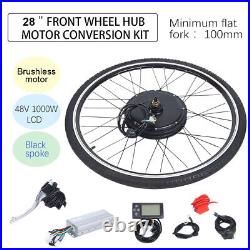 28in 48V 1KW Electric Bicycle DIY Conversion Kits E-Bike Front Wheel Hub Motor